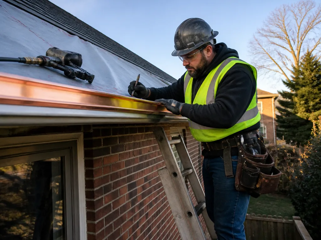 Copper Gutter Installation