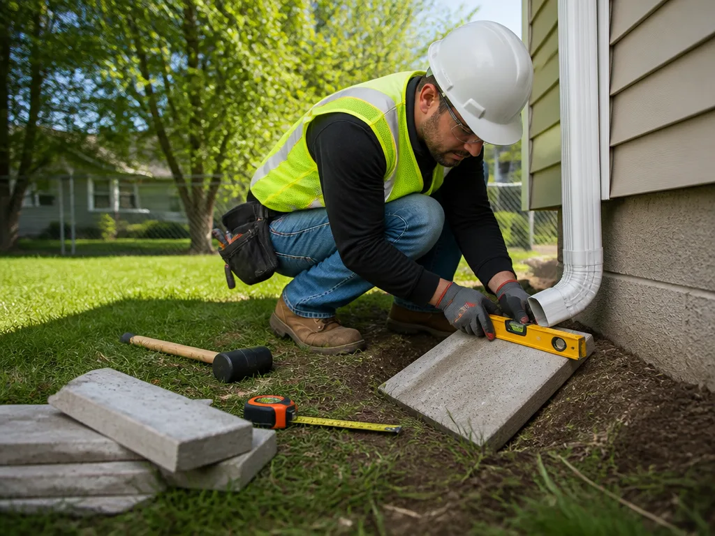 Splash Block Installation